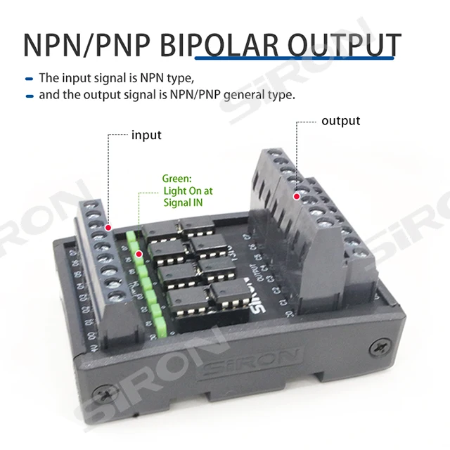 SiRON Y316 OEM customized Transparent Output Dc 24v solid state relay Module Din Rail Mount 4/8Channel relay module enlarge