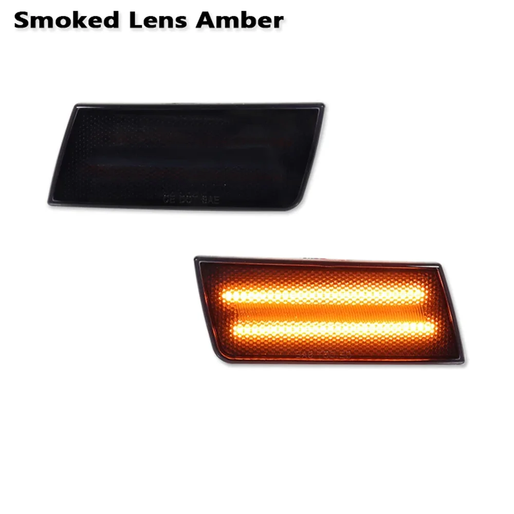 

Для Chrysler 300 2005-2010 Янтарный/Белый светодиодный передний бампер автомобиля, боковые габаритные огни указателя поворота/парковочные огни, расклешенные фонари на крыльях