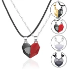 1 пара, женское магнитное ожерелье с подвеской-сердечком