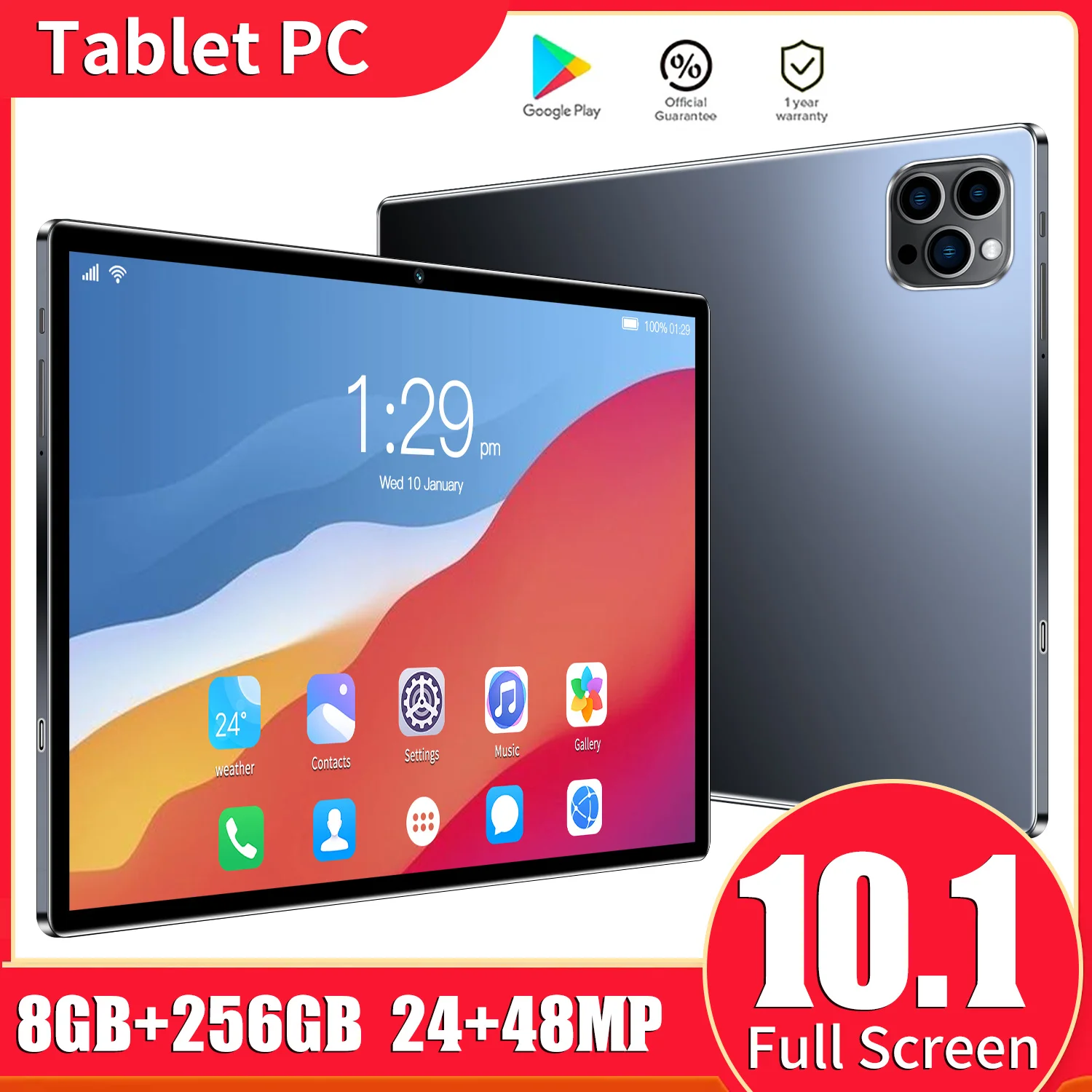 

Планшет MTK Helio G85, 10 ядер, 8 + 256 ГБ, 8000 мАч, 10,1 дюйма