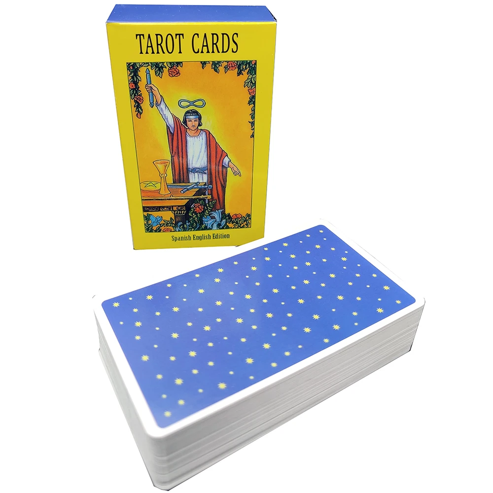 

Spanish Rider Tarot Cards in Spanish Version Board Game Divination Deck for Beginners with Guide Book Oracle Cards Guidebook