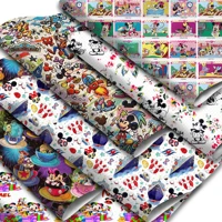 disney mickey mouse 2033cm faux leather sheets synthetic fabric for earring bags bow jewelry wallet diy craft