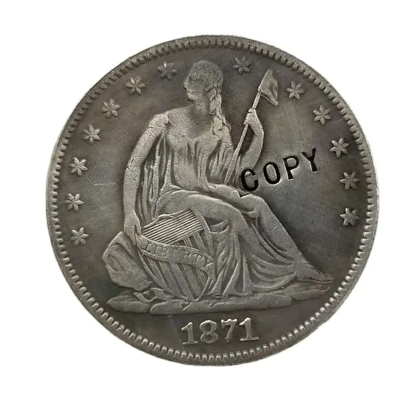 США 1871CC установленная Свобода Половина доллара монеты КОПИЯ памятные коллекционные предметы США 1871CC установленная Свобода Половина доллара монеты КОПИЯ памятные коллекционные предметы