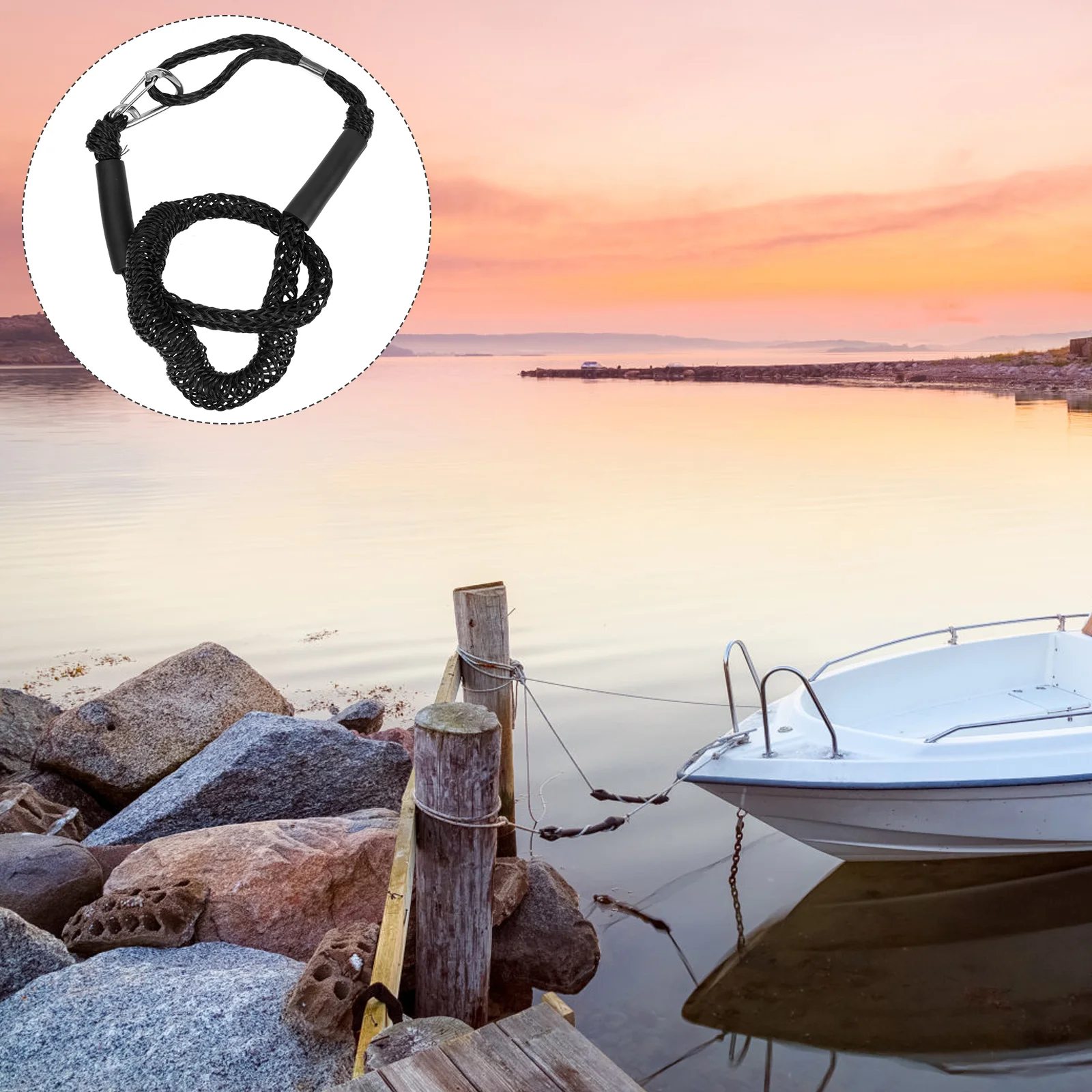 

Dock Mooring Line Rope Bungee Dock Line Hook Boat Rope Marine Elastic Rope Hook Dock Rope