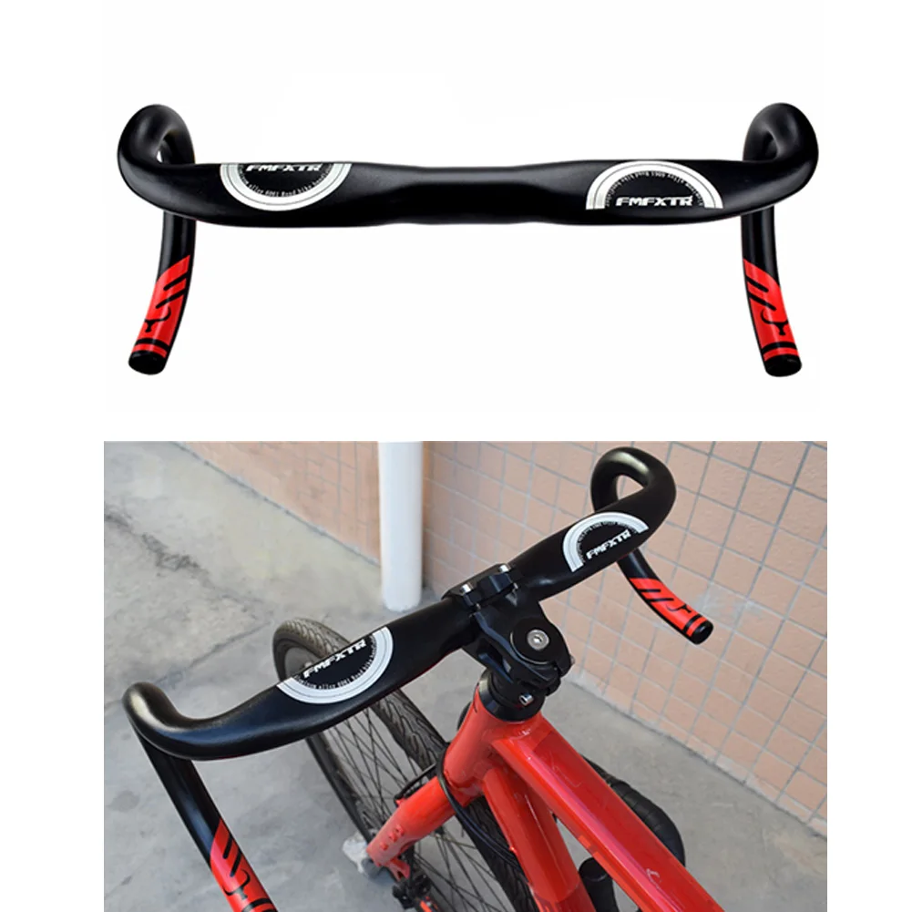 

Road Bike Handlebar Reduce Resistance Bent Bar Strengthen Drop Bar Lightweight Durable Curved Handle Bike Accessories 31.8X420mm