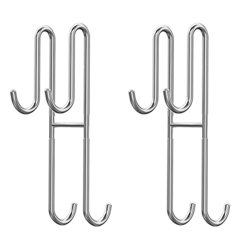 

Shower over the Door Hooks,Extended Double Towel Hanger Hooks for Bathroom Frameless Glass Shower Door, Bathroom Hanger