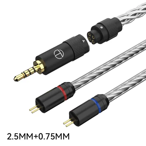 TRN T3 PRO 8-жильный кабель из чистого серебра 2,5/3,5/4,4 мм с MMCX/2-контактным разъемом, Модернизированный провод, кабель для наушников для TRN VX PRO V90 MT1