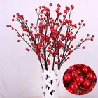 Цветок гибридный, серебристый, красный, 100 шт., ягоды с тычинками шт.