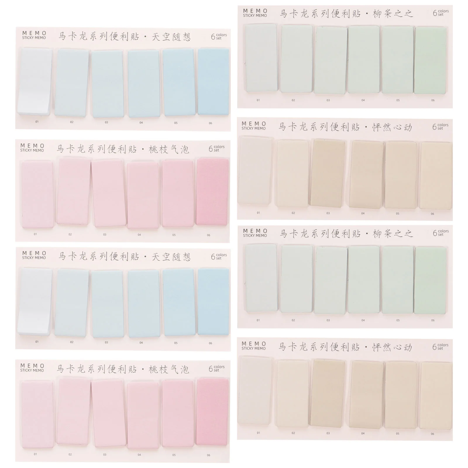 

960 Pcs Index File Tabs Colored Notes Books Stickers Classification Paper Office