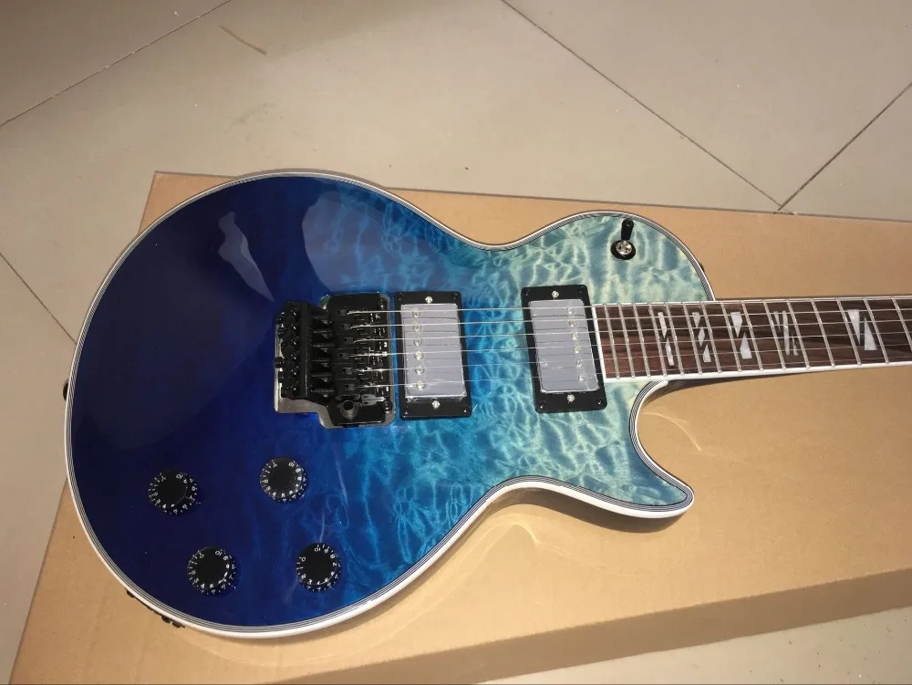 

custom shop,blue color flame top standard custom Electric guitar,handwork 6 stings gitaar,rosewood fingerboard guitarra