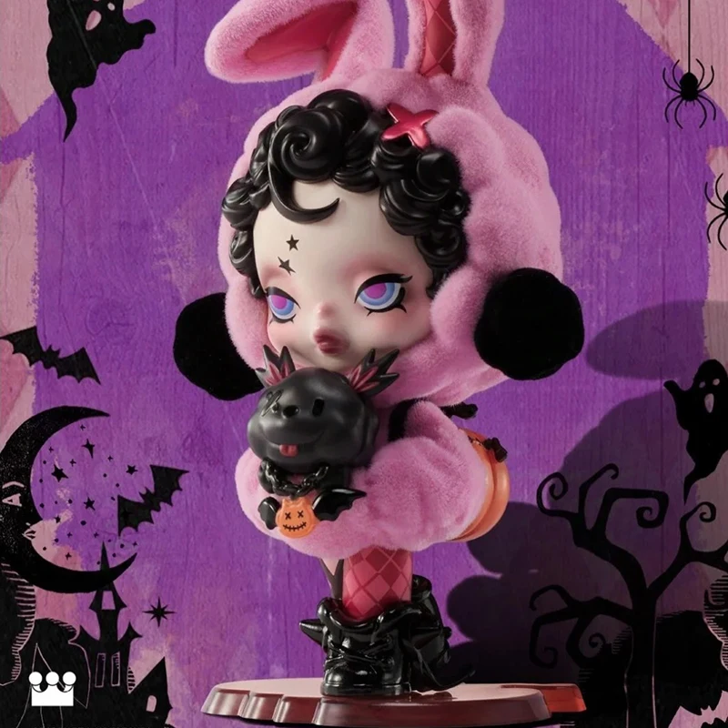 В наличии новые оригинальные фигурки кролика или собаки Skullpanda серия Хэллоуина