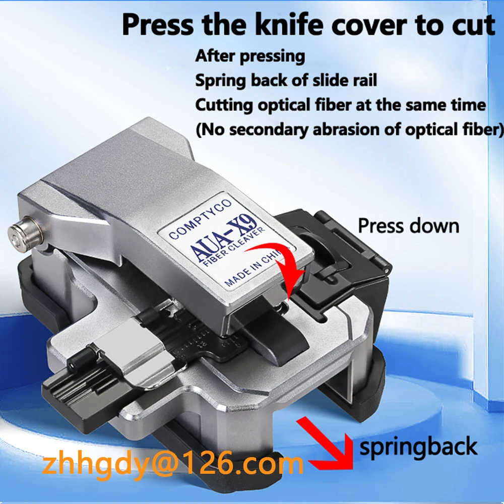 FTTH high-precision AUA-X9 for cold joint/hot melt optical fiber cutting machine 24 surface blade 3-in-1 fixture cutting tool