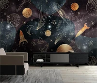 beibehang custom modern minimalist light luxury starry sky wallpaper living room planet natural bedroom 3d wall print background