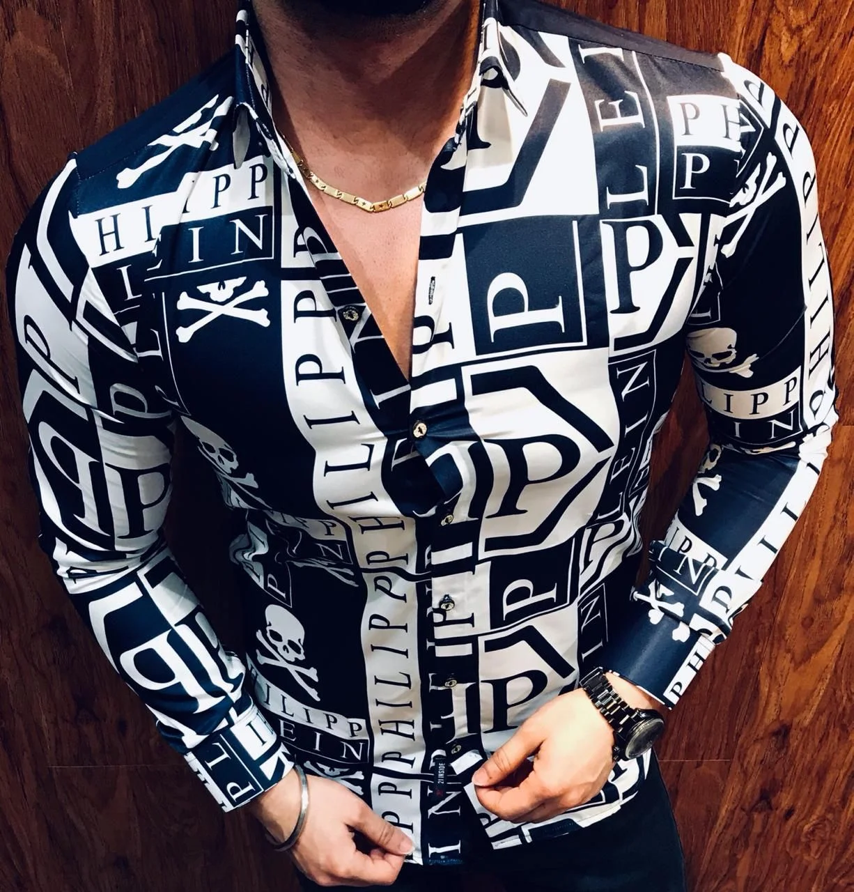 

2022 Men's Long Sleeve Print Shirts for Mens Social Luxury Man Designer Clothes Hawaiian Fashionable Elegant Classic Fashion