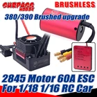 Бесщеточный двигатель Surpass Hobby 2845, 45A 60A ESC 80A, контроллер скорости, матовое обновление 390 для 118 116, Радиоуправляемый автомобиль WLtoys A959 грузовик