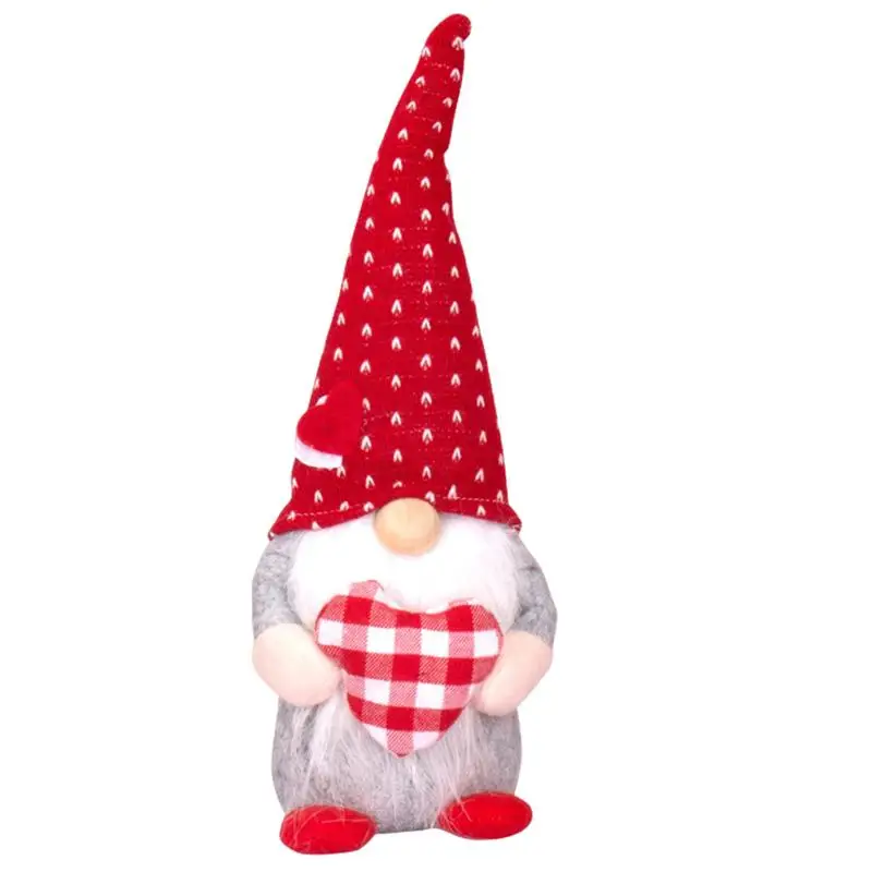 

Heart Valentine's Day Dwarf Doll Decor Lovely Gnome Doll Shop Window Adornment