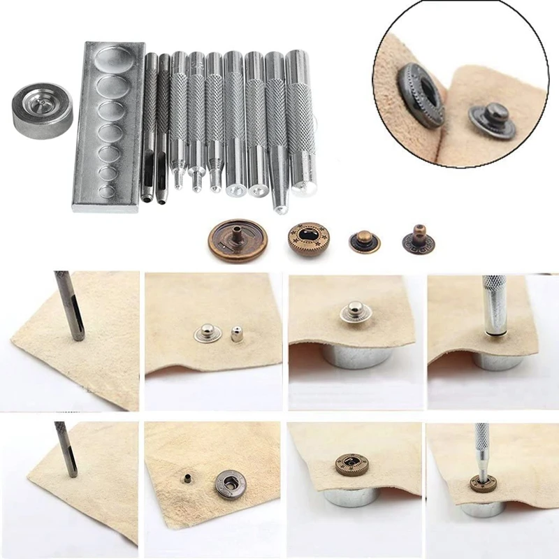 LUDA Craft Tool Штамповка для заклепок с основанием пробивания отверстий и установки