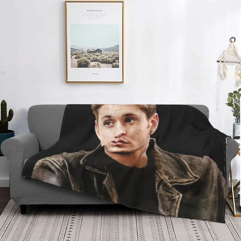 

Spn Dean Winchester Supernatural Flannel Blanket horror mystery Awesome Throw Blanket Bed Sofa Couch 200x150cm Plush Thin Quilt