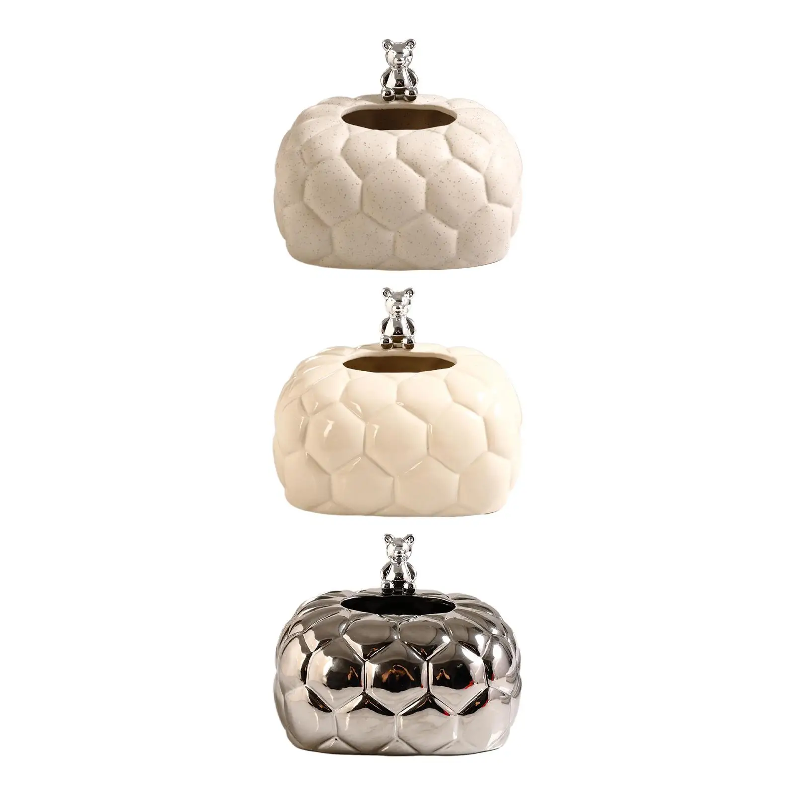 ceramic Tissue Box Cover Toilet Paper Storage Holder Paper H