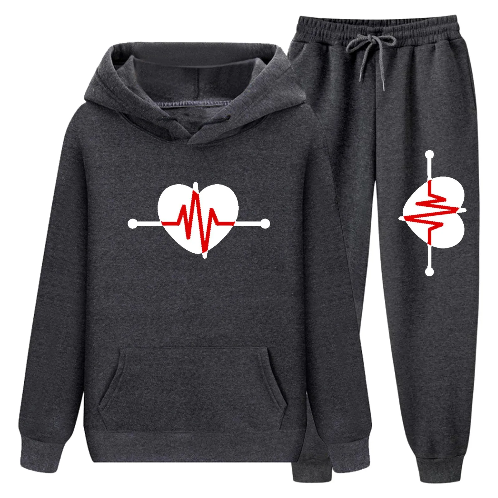 

Осенний комплект из 2 предметов, толстовка с капюшоном и брюки, свитшот с высоким воротником с лацканами и длинным рукавом, Повседневный пуловер, топы, свитшоты, 2023