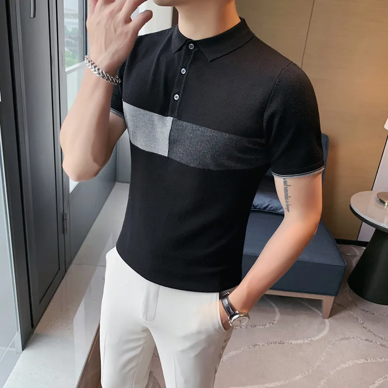 

2022 New Cotton Slim Polo Shirt Men Fashion Short Sleeve Packet Design Summer Mens Polos High Quality Tee Shirts for Men S-3XL