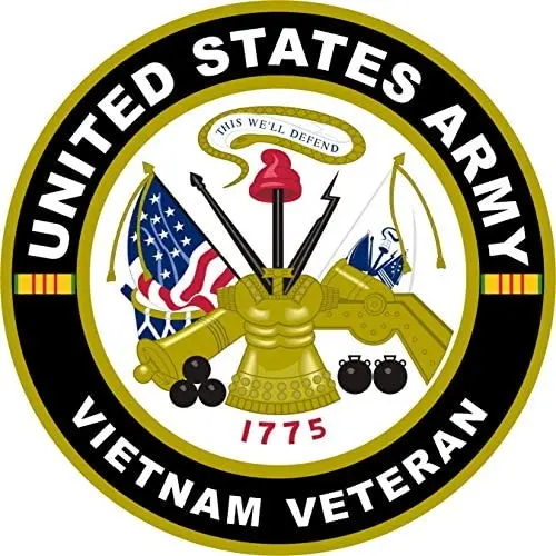 

ZMKDLL United States Army Vietnam Veteran Tin Metal Sign Round 12'' Diameter
