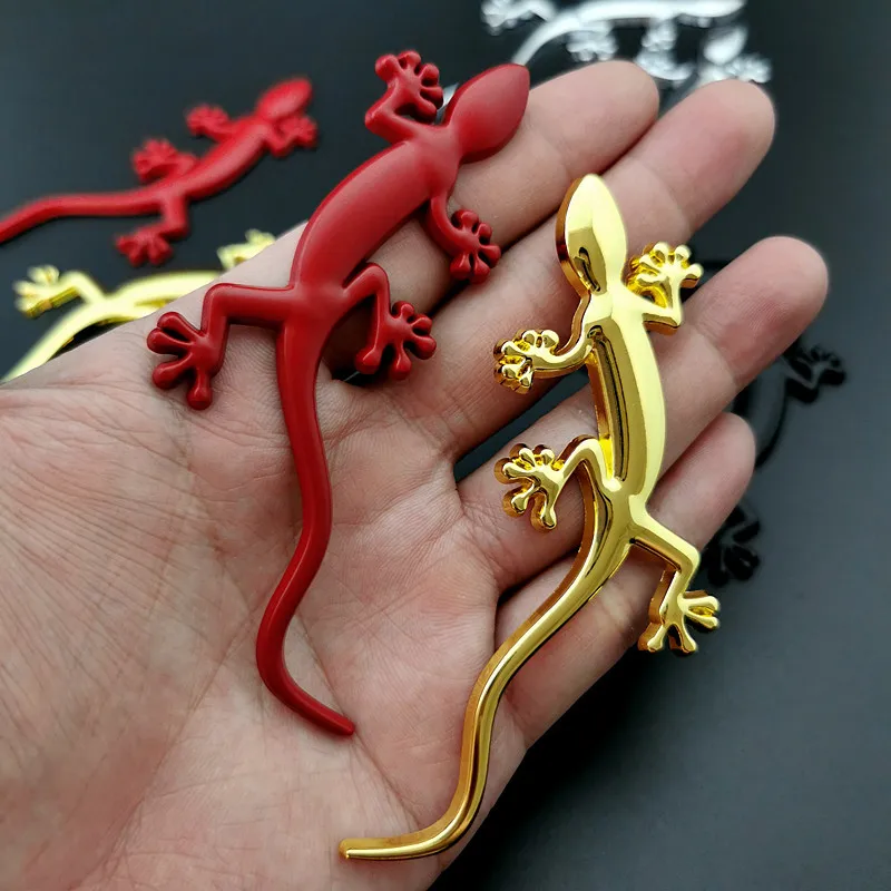 1 шт. забавный металлический 3d-значок в виде геккона и ящерицы значок с логотипом