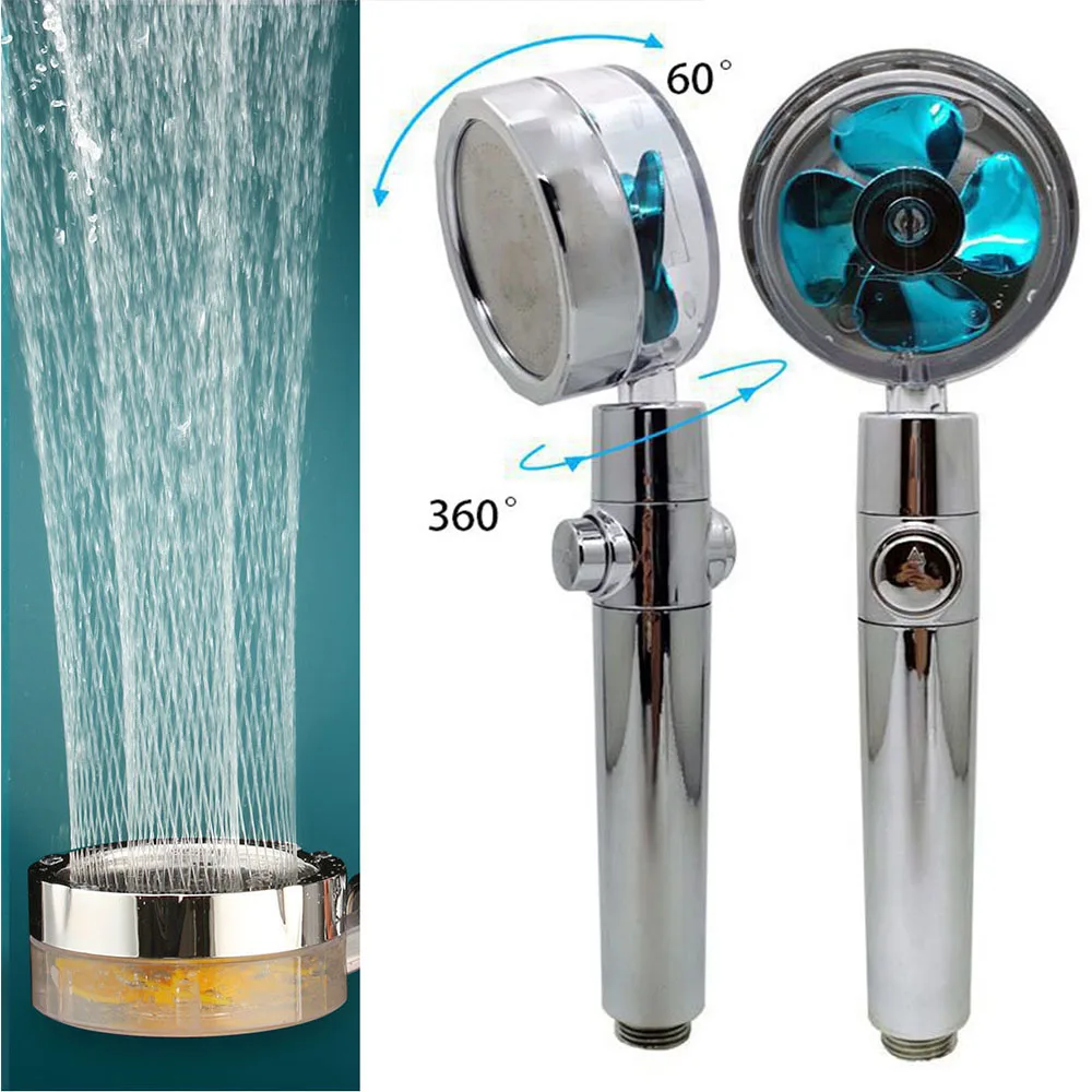 

High-Pressure Shower Head Removable Water Saving Shower Head With Turbo Fan 360° Rotation Washable Toilet Bathroom Accessories