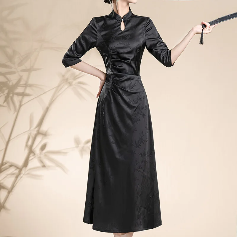 

2023 Women's Autumn/Winter New Mid Long Sleeve Dress