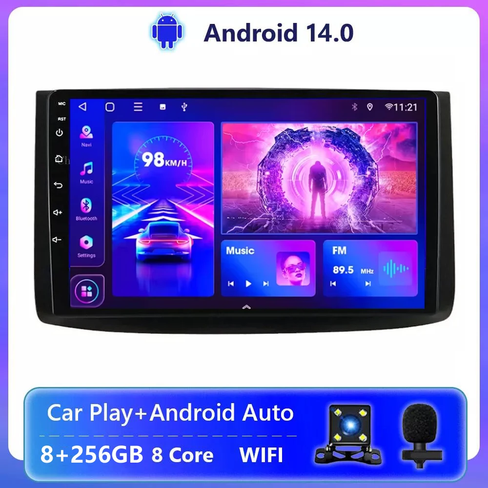 Android 14 для Chevrolet AVEO T250 2006-2011 2012 автомобильный радиоприемник 2 din android Авто