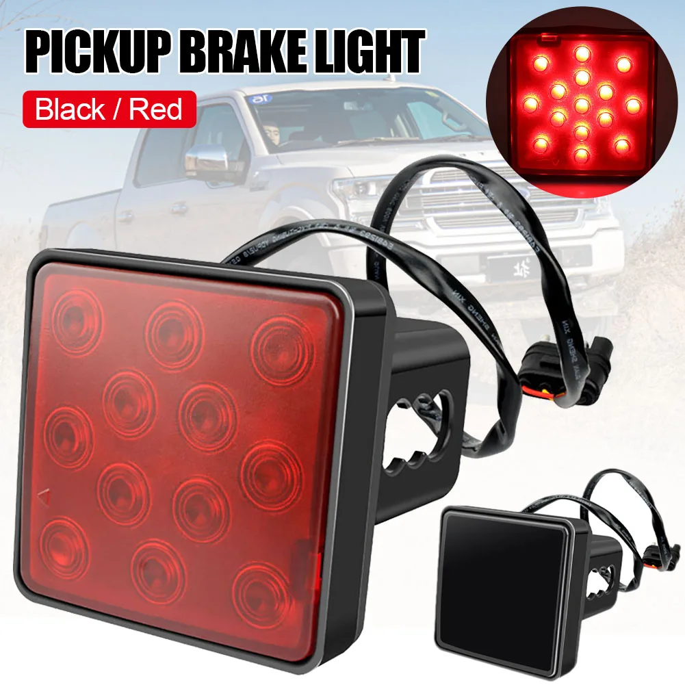 

12/15LED Pickup Brake Light Truck Trailer 12V Taillight Red Warning Light Plug and Play Trailer Hook Towing Bayonet Tail Light