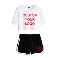 custom logo t shirt cosplay stranger things dustin cosplay costume top shorts set girls running t shirt sport shorts suit