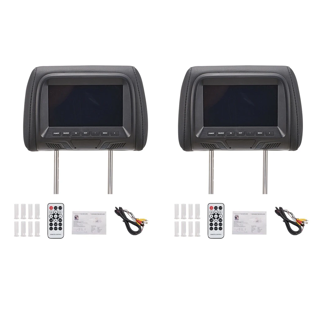 

2PCS 7 inch Touch Screen Car Headrest Monitor MP5 Player Pillow Monitor Support Video Sync/ Mirror