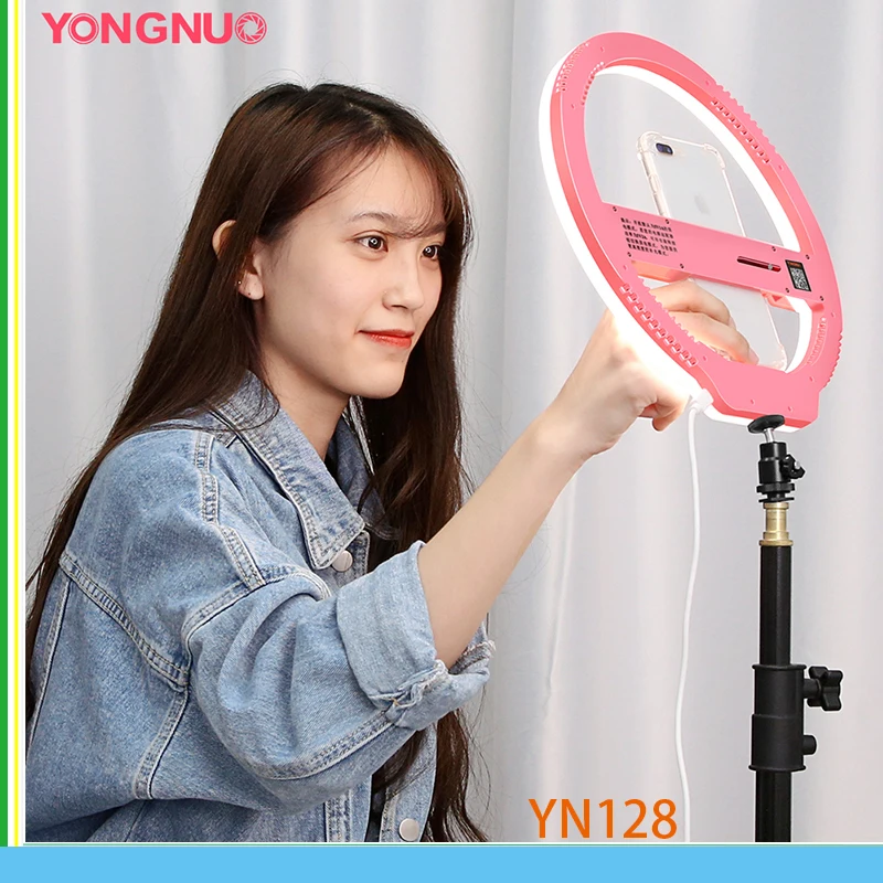 YONGNUO YN128 Ring Live Video Light LED Ring Light Photography Lamp Camera Photo Studio Phone Video Selfie Fill Lighting Lamp