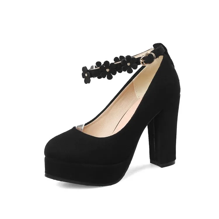 Big SizeFashionable and sweet flower shoes ladies high heels women shoes woman pumps