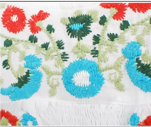 Женский винтажный Ретро-топ с вышивкой в этническом стиле