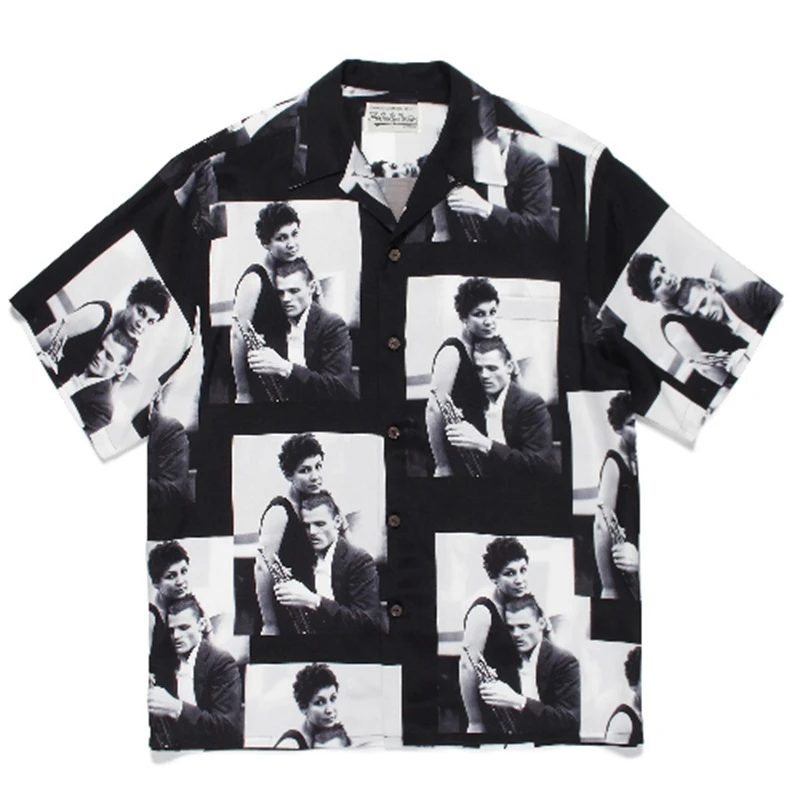 

HIgh Quality Wacko Maria Hawaii Beach Shirts Men Women Oversized Casual Fashion Top Tees Shirt Fashion