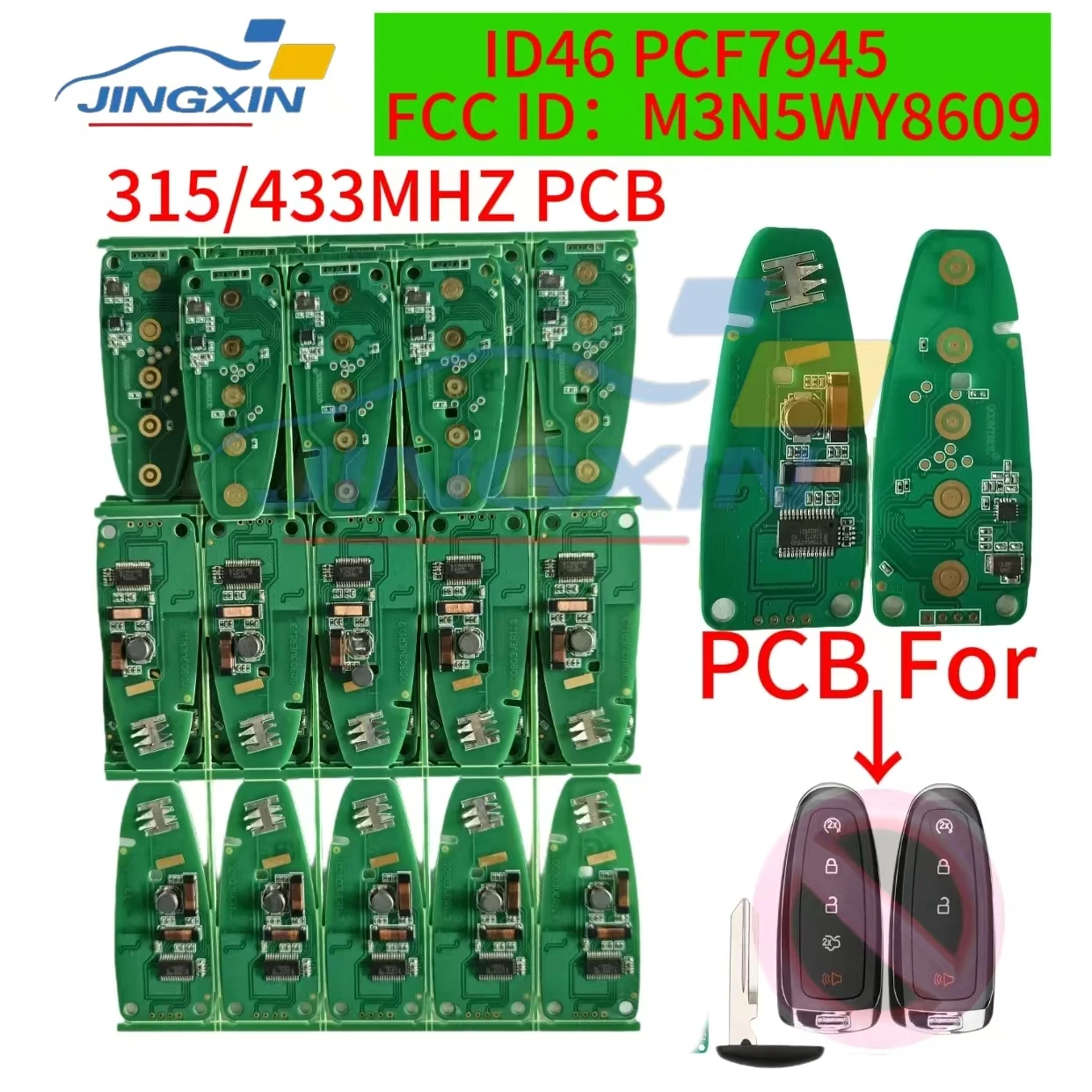 4/5B Smart Prox Remote Key Board PCB 315 МГц/433 МГц ID46 Чип для Ford Explorer Edge Expedition Flex C-max Taurus FCC: M3N5WY8609