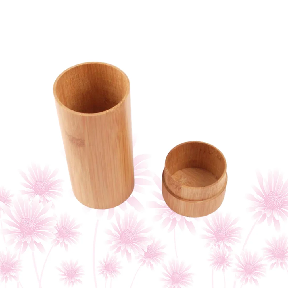 

Cylinder Bamboo Eyewear Case Sunglasses Storage Box Fashion Eyeglasses Container