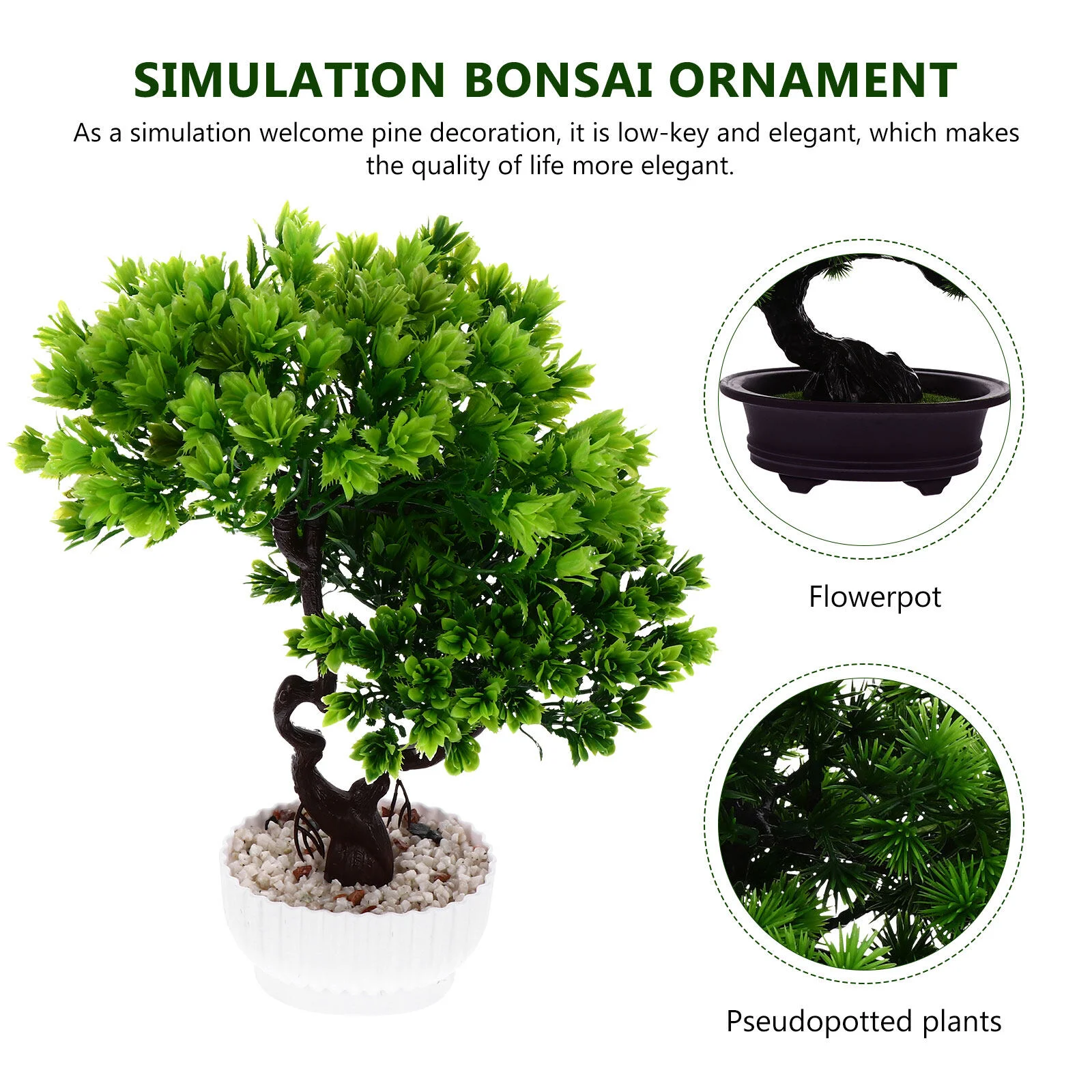 

Welcoming Pine Ornaments Simulation Bonsai Faux Greenery Succulent Plants Welcome Decor Fake Decors Artificial Plastic Office