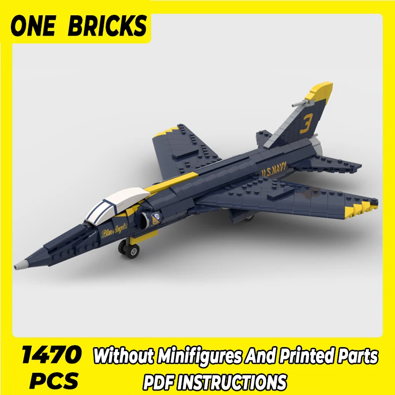 

Technical Moc Bricks Military Model 1:35 F-11 Tiger Fighter Modular Building Blocks Gifts Toys For Children DIY Sets Assembling