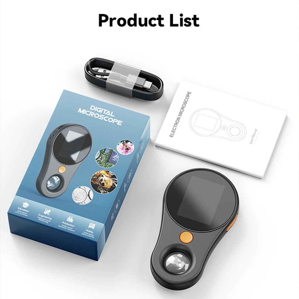 2 0-дюймовый цифровой микроскоп 500X 1080P видеомонета со увеличительным стеклом и 8
