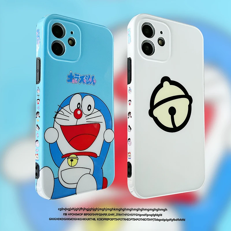 

Bandai Cute Anime Doraemon Phone Case for iphone 7 8 13 12 Pro Max 11 Plus X Xs Max XR Cover