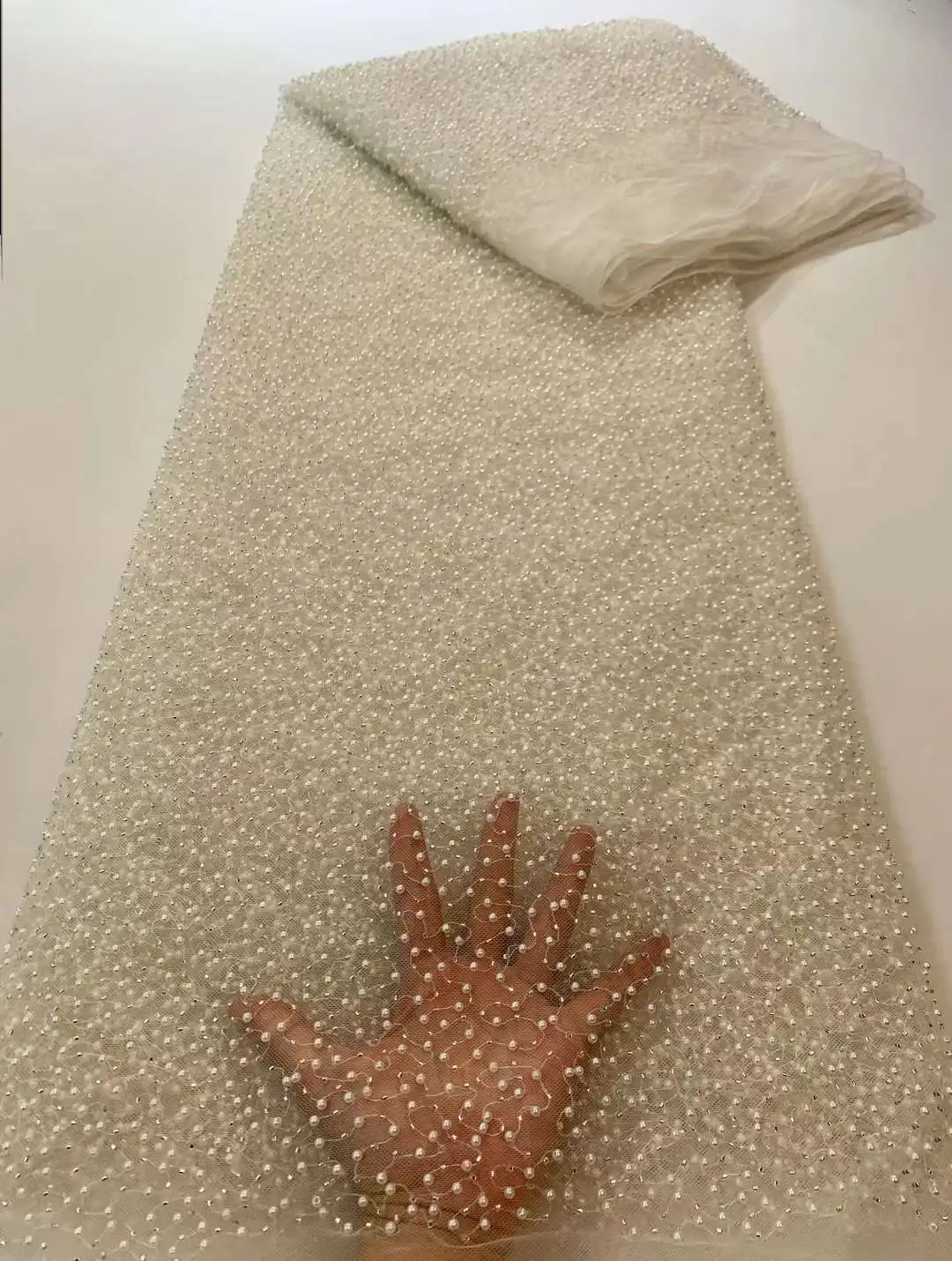 Роскошные африканские блестки цвета шампанского кружевная ткань 2023 нигерийская
