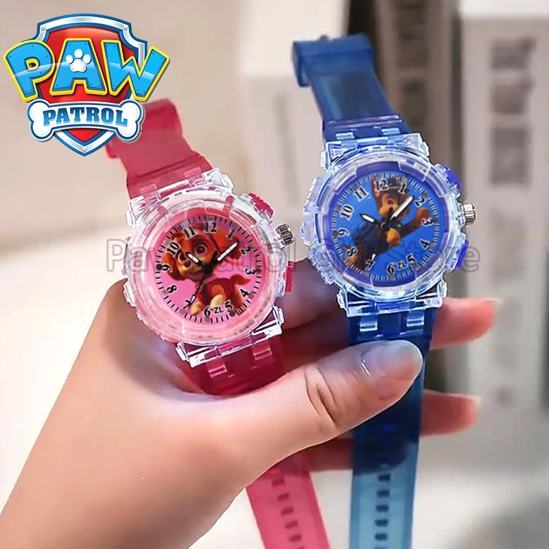 

2023 Paw Patrol New Student Digital Watch Cartoon Chase Skye Everest Marshall Figure Colorful LED Watch Kid Wristband Gifts