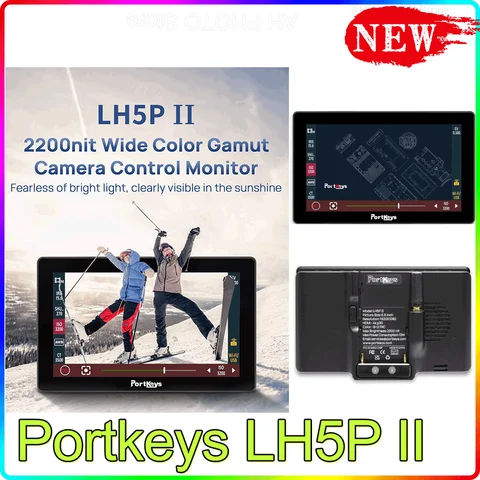 Монитор Portkeys LH5P II 4K, 5,5 дюйма, совместимый с HDMI, беспроводной монитор управления камерой 1700 нит для камеры Sony Canon Panasonic