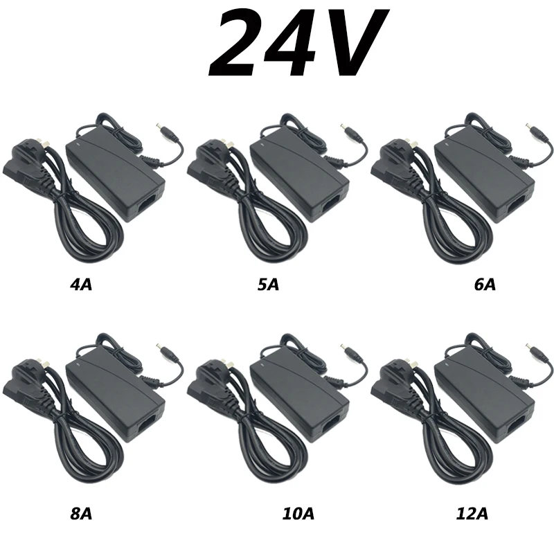 AC110-240V DC 24V 4A 5A 6A 8A 10A 12A Universal Power Adapter Supply Charger adaptor EU US AU UK for LED Strips AC110-240V DC 24V 4A 5A 6A 8A 10A 12A Universal Power Adapter Supply Charger adaptor EU US AU UK for LED Strips