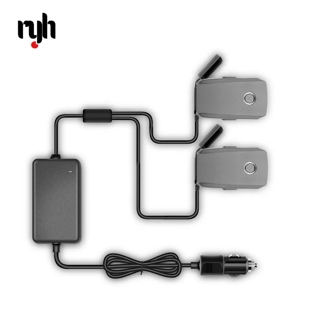 

Автомобильное зарядное устройство RYH для DJI Mavic 2 Pro Zoom, зарядное устройство для дрона с 2 аккумуляторами, для быстрой зарядки, для путешествий, транспорта, для использования вне помещения