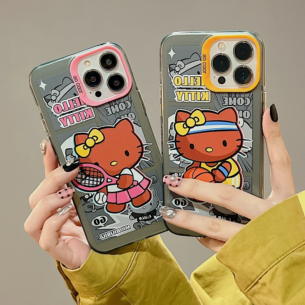 

Sanrio Kawaii HelloKitty Phone Case Cinnamoroll Cartoon Cute Iphone 14 Case Iphone all inclusive 13 12 Soft Protective Case Gift