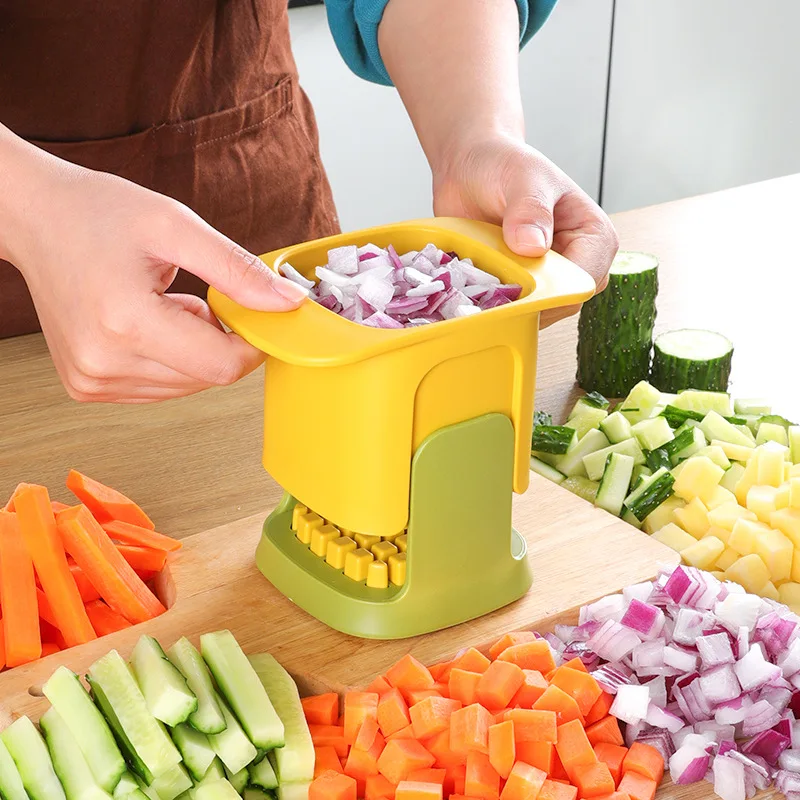 

Multifunctional Vegetable Chopper French Fries Cutter Household Hand Pressure Onion Dicer Cucumber Potato Slicer Kitchen Tools
